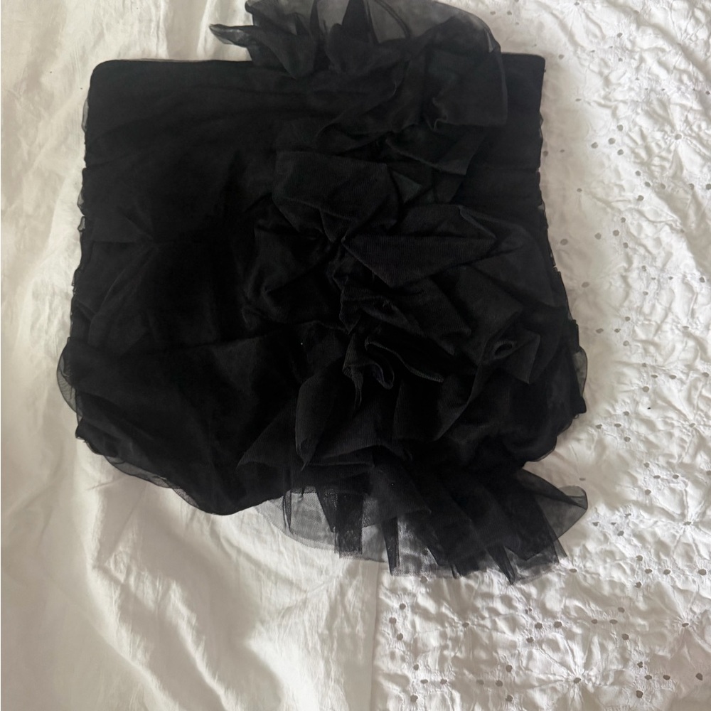 Elegant Black Ruffled Shirt